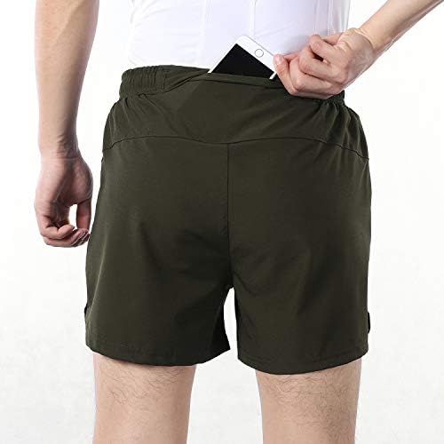 Мъжки къси панталони за активно бягане ARSUXEO 2 в 1 с Джобове за телефон B206