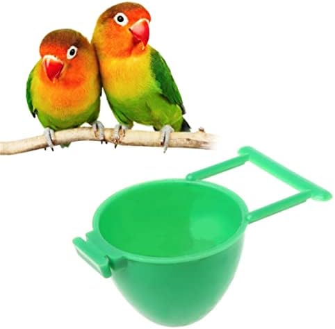 WIONC Птица Ясла за Папагали Контейнер за плодове И Яйца на Притежателя Клетка Висящи Аксесоари за домашни птици (Цвят: A, Размер: