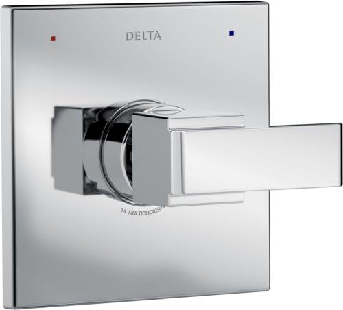 Миксер Delta Ara 14 серия с Однофункциональной дръжка за душ, Комплект за украса на автомобила, Матиран Черен T14067-BL (Клапан