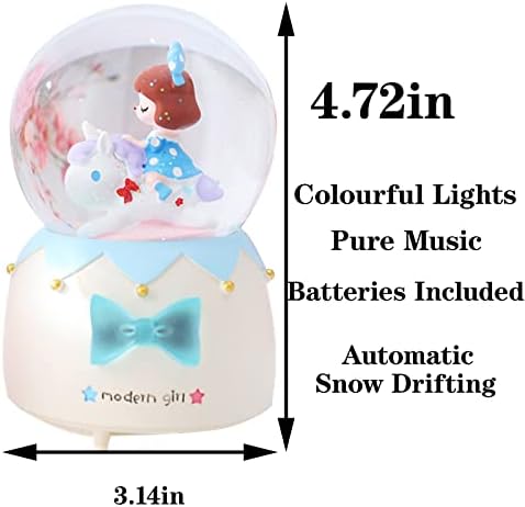 Снежна топка за децата, Коледна Музикална Ковчег 80 мм за момичета, Идеални Подаръци за Рожден Ден и Коледа Фестивал за момичета