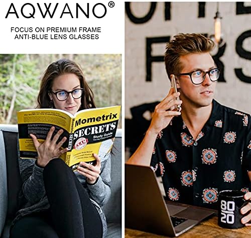 AQWANO, 2 опаковане на Кръгли Бифокальных Очила за четене, Леки, Удобни и Модерни Очила за Четене с кутия пролетта вериги за Мъже