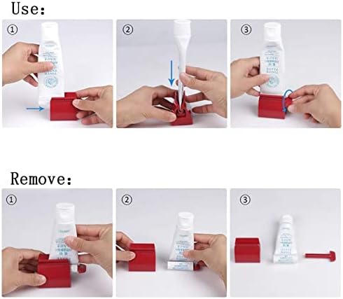 XUnion FSSDPX Пластмасова Туба с Паста за зъби е Лесен Опаковка Притежател на Паста за зъби Ръчно Въртящ се Държач на Паста за