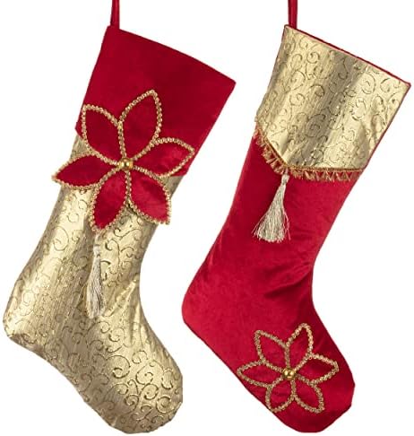 Комплект коледна украса Severin Madelyn (2 броя) Коледен венец *1+ Коледни чорапи, *3