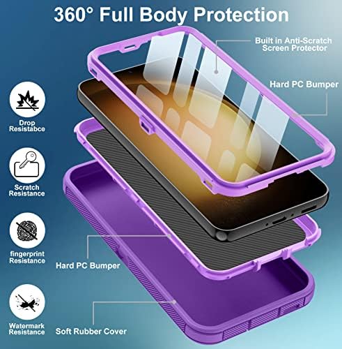 Калъф Aimoll-88 за Samsung Galaxy S23, с вградено защитно фолио за екрана, Сверхпрочная защита от падане, здрав устойчив на удари