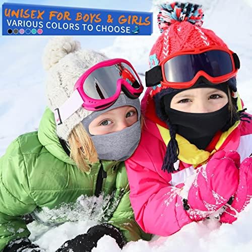 Детска Ски Маска-Балаклава, 2 опаковки, Зимна Шапка, Топло за лицето и шията за момчета и момичета, 3-15 години, Полнолицевая Маска