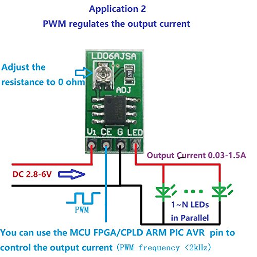 DC 3,3 3,7 5 В Led Драйвер dc 30-1500МА Регулируема Модул PWM Такса за Управление за USB Led Фенерче 18650 Li-ion (4)