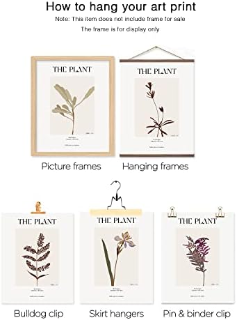YIXIHOMPT Wildflower Flower Market плакати, Печат върху платно, Комплект от 6 рисунки на стена в стила на Природата за Домашен Декор, Абстрактното растение, Ботаническая магданоз, Л