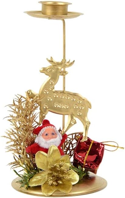 Прекрасна Коледна Украса Бижута 2022, Коледен Свещник Коледно Дърво, Свещник Украса на Масата Украса за Коледно Новогодишната парти Украса за Вечеря (Сняг)