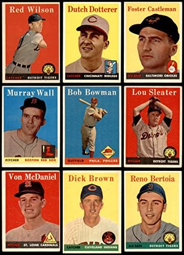 1958 Topps Бейзболен Стартов пакет от 50 картички/Лот (Бейзболен набиране) VG/EX+