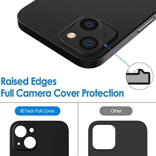 Ултра тънък калъф JETech (с дебелина 0,35 mm) за iPhone 13, 6,1 инча, Капак на обектива на камерата с пълна защита, Лек, матиран твърд изчистен калъф от полипропилен, поддържа без?