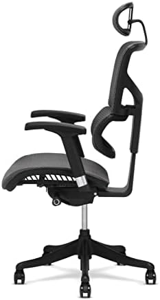 Работно кресло X-Chair X1 висок клас, Сива Еластична мрежа с облегалката за глава - Ергономичен Офис седалка / Динамично Регулируема